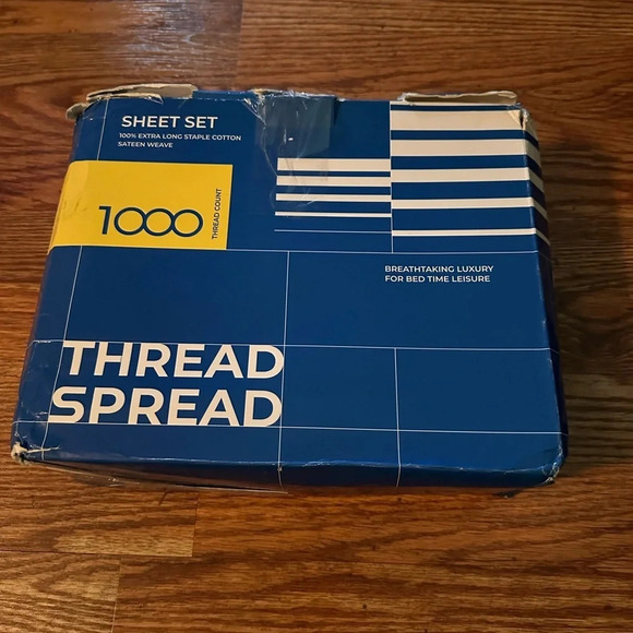 NIB Thread Spread Luxury Twin XL Sheet Set 1000 thread count - Picture 4 of 7